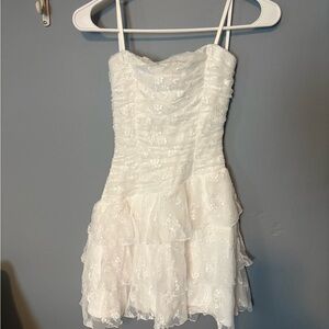 Windsor White Floral Lace Mini Dress